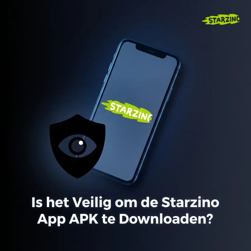 Starzino app beveiligingspictogram met Curaçao eGaming licentie en SSL-encryptie symbolen voor veilig gokken