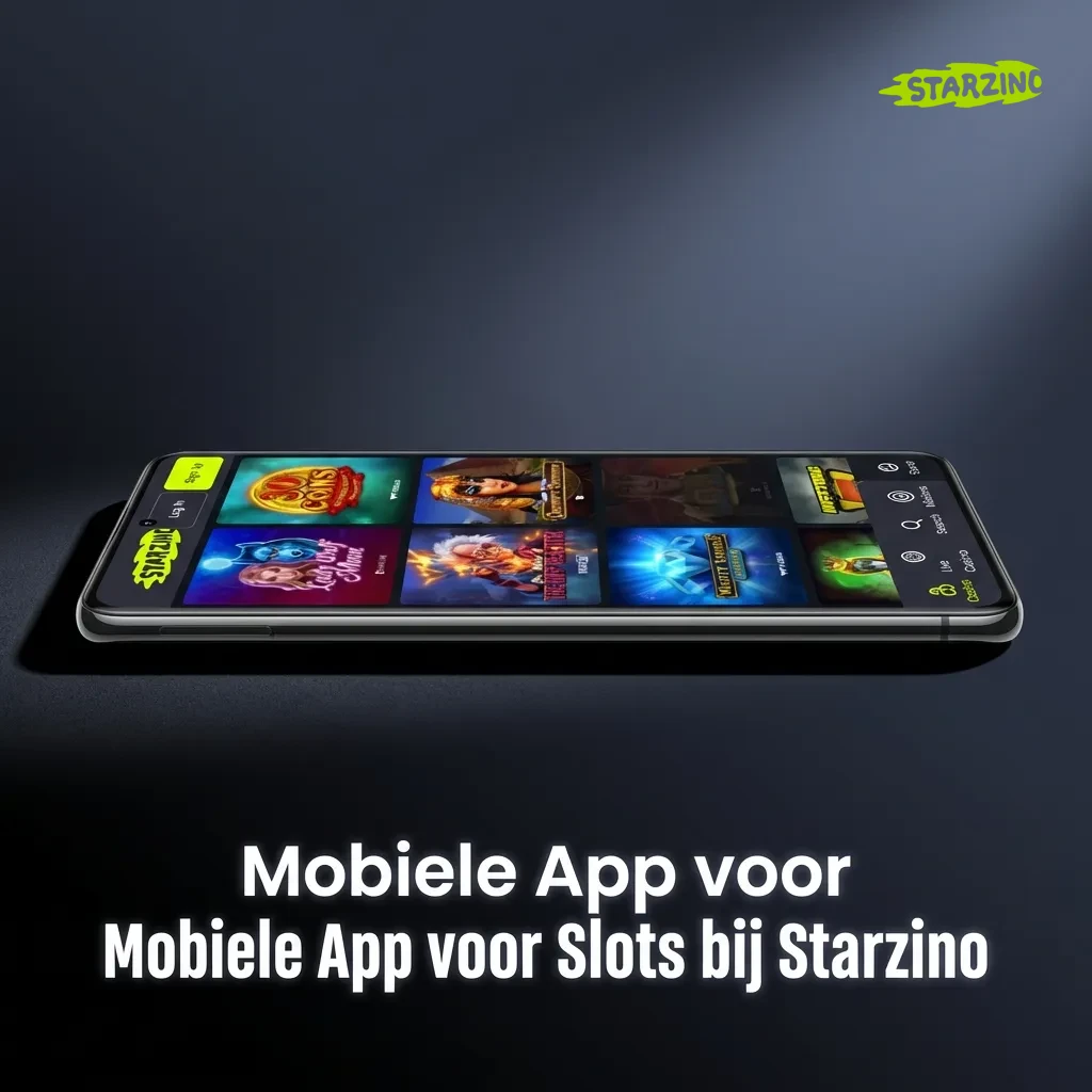 Starzino mobiele app interface toont slotmachines op smartphone voor onderweg spelen
