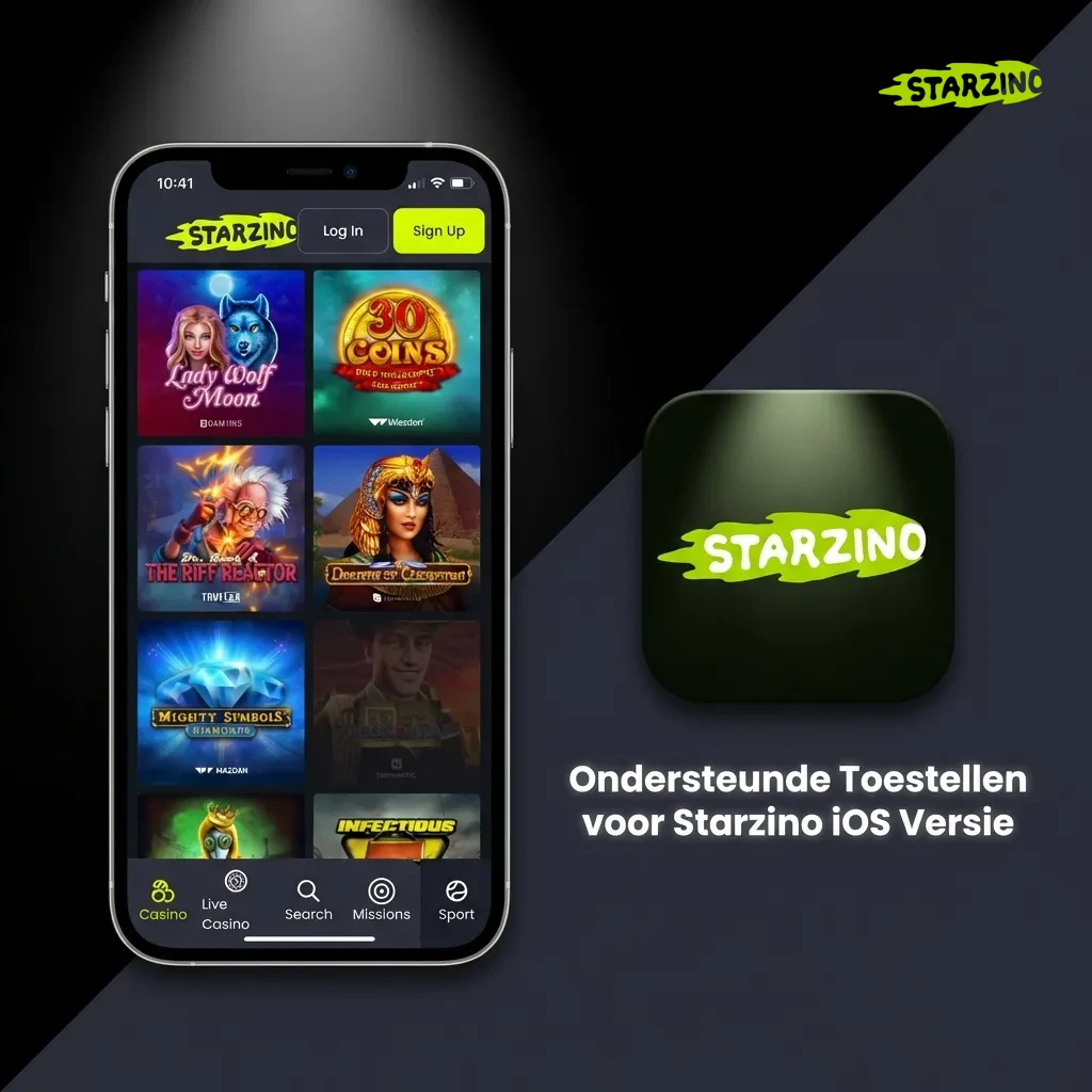 Starzino iOS-compatibele apparaten: iPhones en iPads vanaf iOS 11.0, inclusief nieuwste modellen zoals iPhone 15 Pro Max.