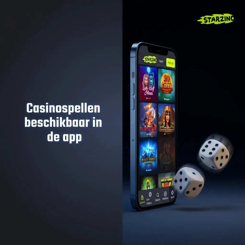 Starzino app casinospellen: gokkasten en live dealer games van top providers zoals NetEnt, Play'n GO en Evolution Gaming