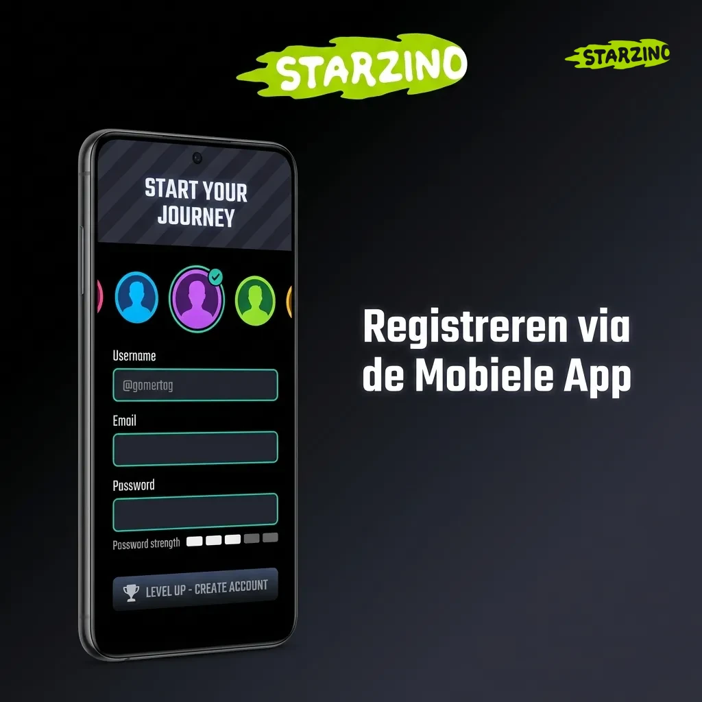 Mobile app registration screen showing download, install, and account creation steps on smartphone
