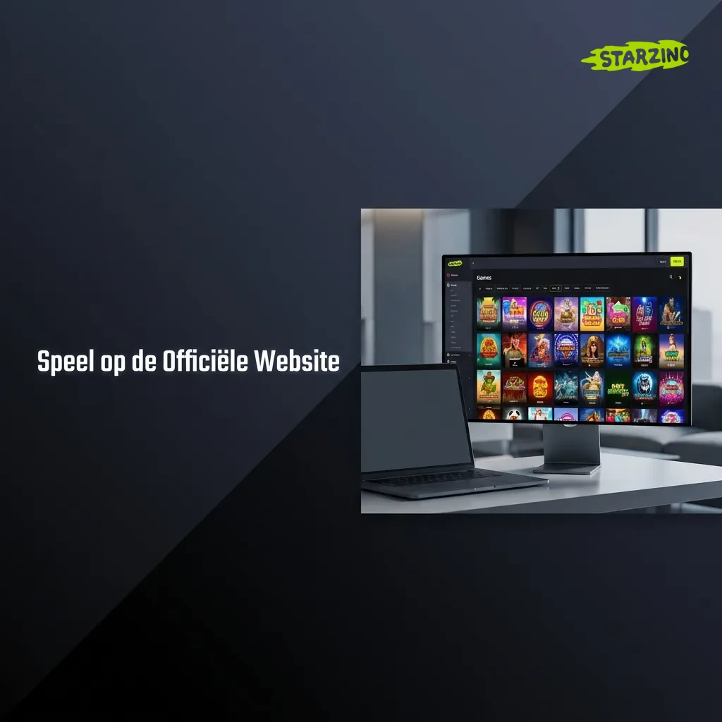Speler logt in op online casino website om te spelen zonder software te installeren