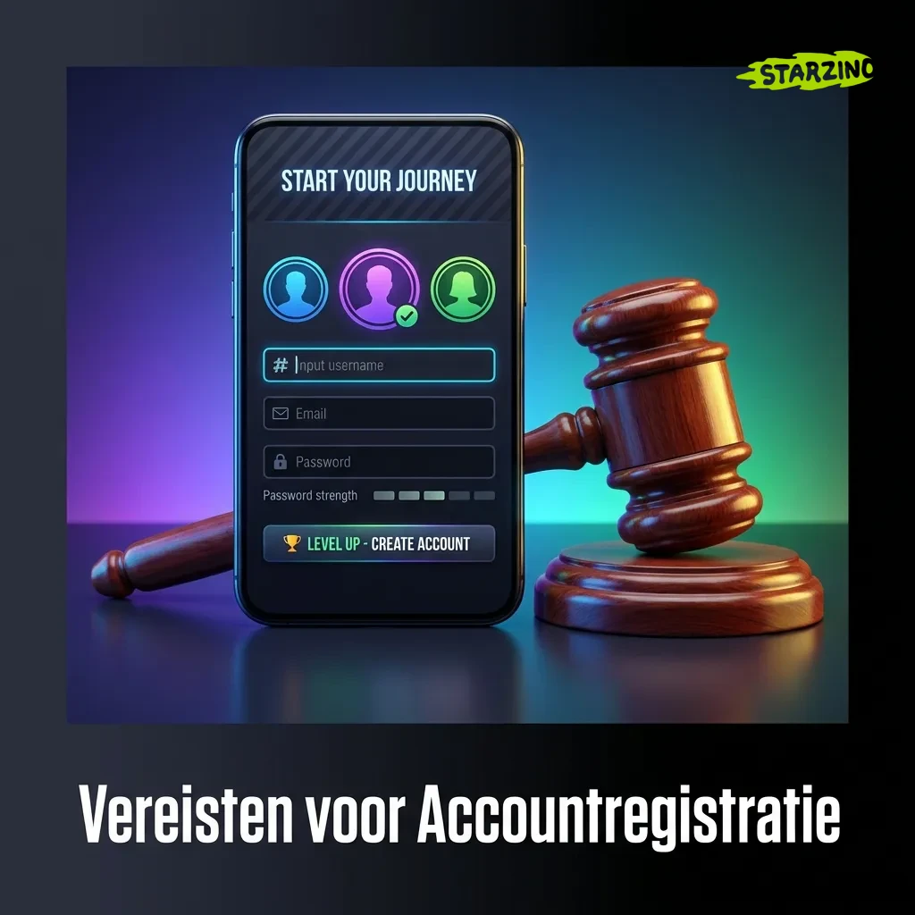 Checklist met vereisten voor accountregistratie: minimumleeftijd 21 jaar, Belgisch verblijf, echte gegevens en één account